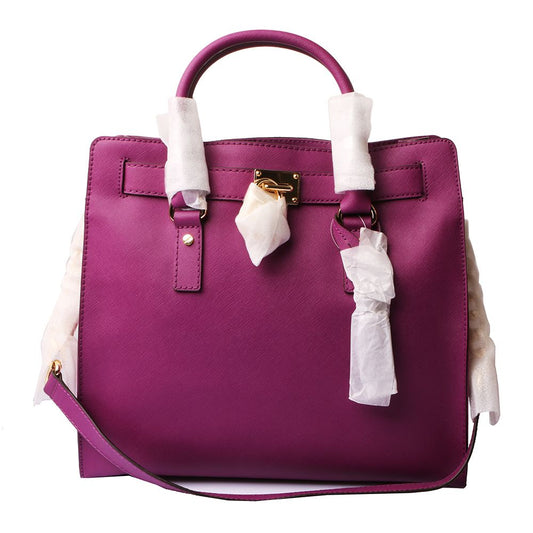 MICHAEL KORS サフィアーノ ハミルトン ゴールド トートバッグ ラージ バイオレット 5008215962 26150039