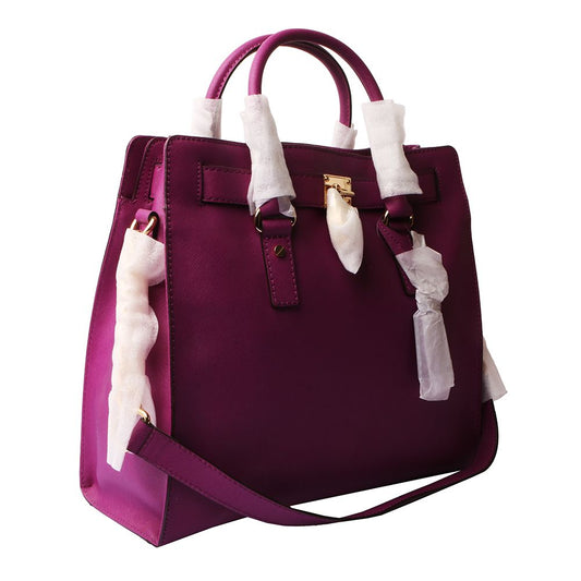 MICHAEL KORS サフィアーノ ハミルトン ゴールド トートバッグ ラージ バイオレット 5008215962 26150039