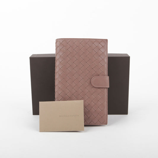 Bottega Veneta Indy Pink Intrecciato Leather Wallet 121060 27039495