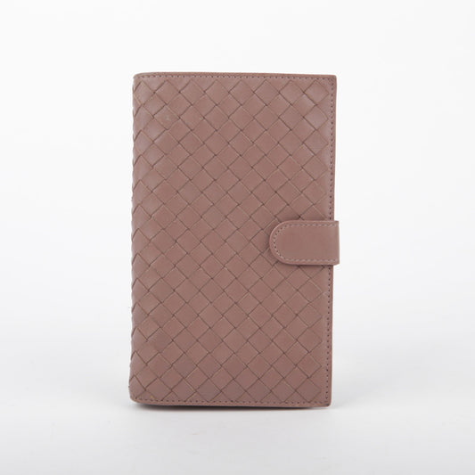 Bottega Veneta Indy Pink Intrecciato Leather Wallet 121060 27039495