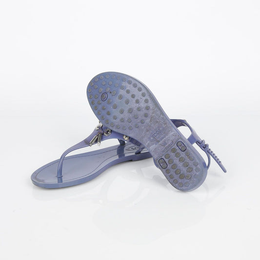 Tods 220MM Blue Rubber Sandals 27328531