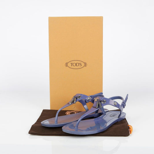 Tods 220MM Blue Rubber Sandals 27328531