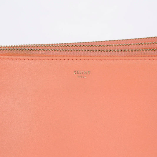 CELINE ミディアム ピンク レザー トリオ クロスバッグ 165113 27856863