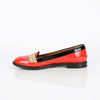 FENDI 250mm レッド ペイデント レザー ローファー 27941338 [P]
