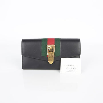 Gucci Long Wallet in Black Leather 476084 27953160