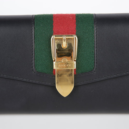 Gucci Long Wallet in Black Leather 476084 27953160