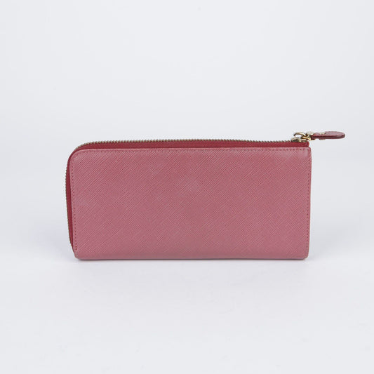 Salvatore Ferragamo Pink Saffiano Leather Long Wallet C124 22 28135370