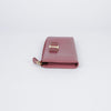 SALVATORE FERRAGAMO 22 C124 ピンク サフィアーノ レザー バーラ 長財布 28135370 [P]