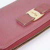 SALVATORE FERRAGAMO 22 C124 ピンク サフィアーノ レザー バーラ 長財布 28135370 [P]