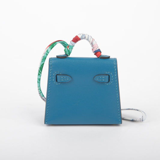 Hermes Mini Kelly Twilly Blue Bag Charm 12345 28173488