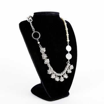 Dior Judy Blame Pearl and Rose Metal Necklace 56 28173068