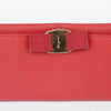SALVATORE FERRAGAMO 22 A900 レッド レザー バラ 長財布 28228140 [P]
