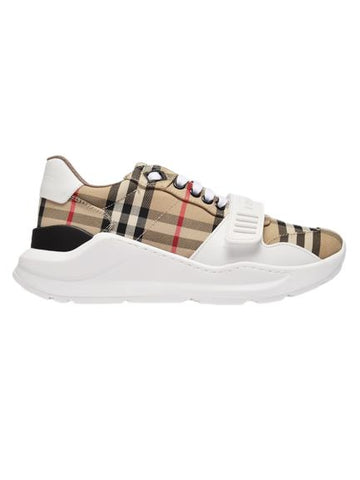 BURBERRY ベージュチェックキャンバススニーカー 28308711