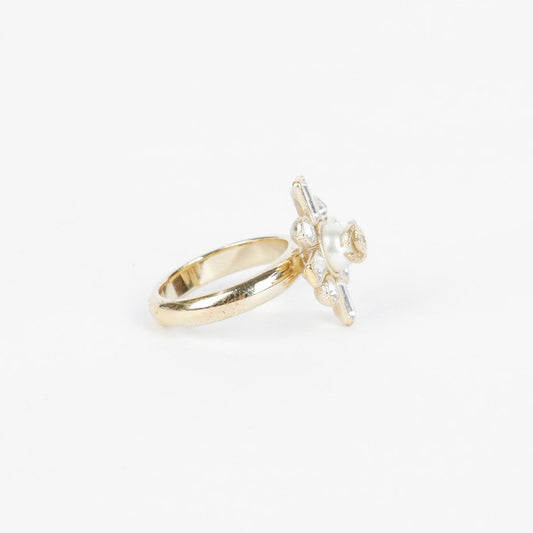 CHANEL Crystal CC Logo Ring Size 14 28549983