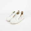 Giuseppe Zanotti RW70000 225mm White Leather Maylondon Zip Sneakers 28501413 [P]