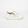 Giuseppe Zanotti RW70000 225mm White Leather Maylondon Zip Sneakers 28501413 [P]