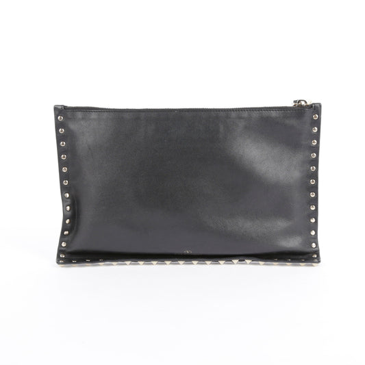 Valentino LW2P0269 Black Leather Rockstud Clutch 28603092