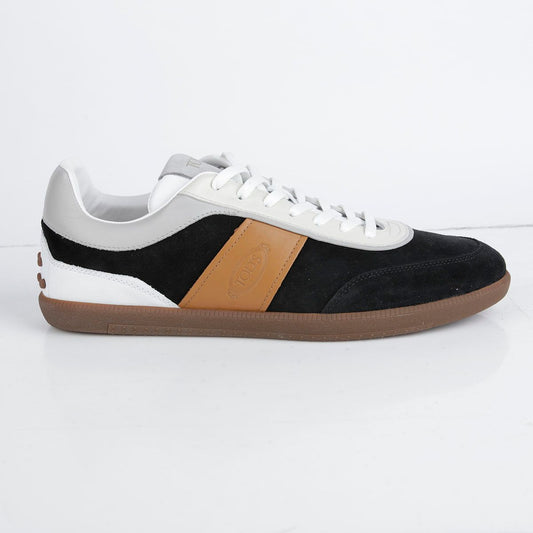 Tods XXM68C0DP30PQQMK44 Black Suede Leather Tab Low-top Sneakers 295MM 28604880