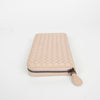 Bottega Veneta 114076 Light Pink Leather Intrecciato Zip Long Wallet 29048107 [P]