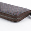 BOTTEGA VENETA 114076 ブラウンレザー花模様イントレチャートジップ長財布 29073647 [P]