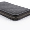 Bottega Veneta 114076 Dark Gray Leather Intrecciato Zipped Long Wallet 29073708 [P]