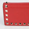 VALENTINO TW2P0P39BOL レッド レザー ロックスタッド コンパクト 財布 28638665 [P]