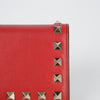 VALENTINO TW2P0P39BOL レッド レザー ロックスタッド コンパクト 財布 28638665 [P]