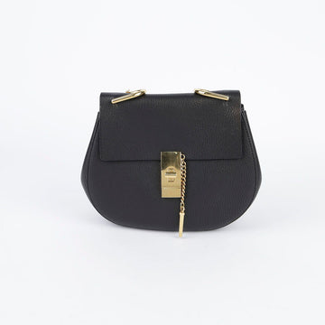 Chloe Small Black Leather Drew Chain Crossbody Bag 29216284