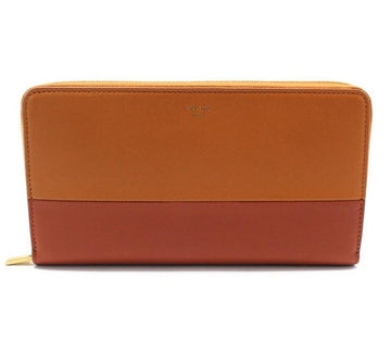 Celine Two-Tone Leather Zipper Multifunction Long Wallet 28257590