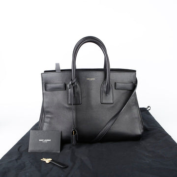SAINT LAURENT 324823 Schwarze Leder Sac de Jour Tote und Schultertasche 142605643