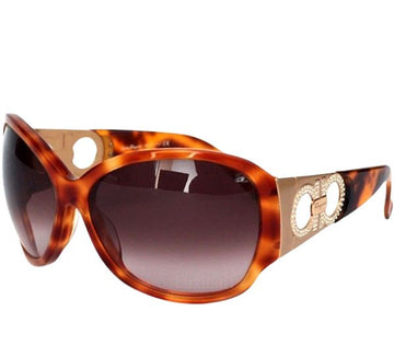 SALVATORE FERRAGAMO スワロフスキー サングラス 2143B ブラウン 18286868