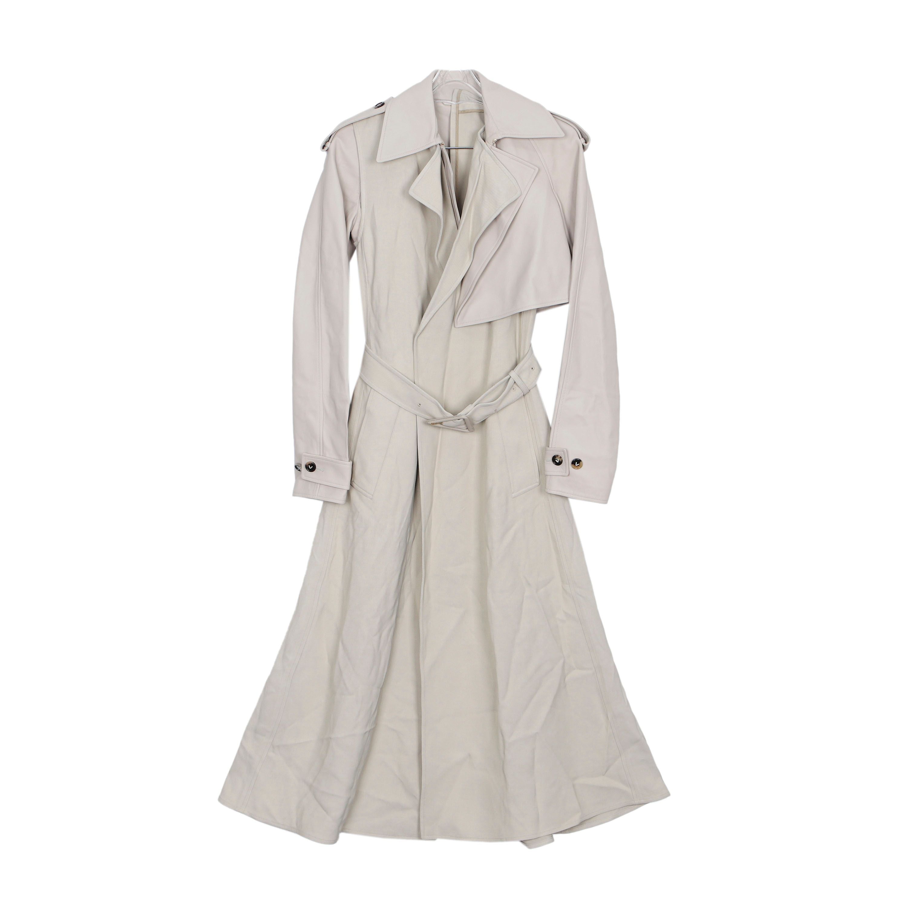BOTTEGA VENETA レディース ロングコートS(36) Bottega Veneta Leather Double Layered Long Trench Coat 36 29822276