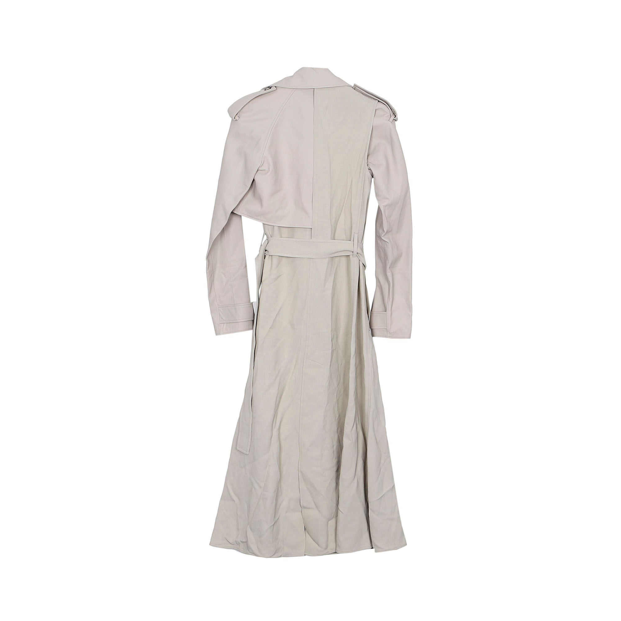 Bottega Veneta Leather Double Layered Long Trench Coat 36 29822276