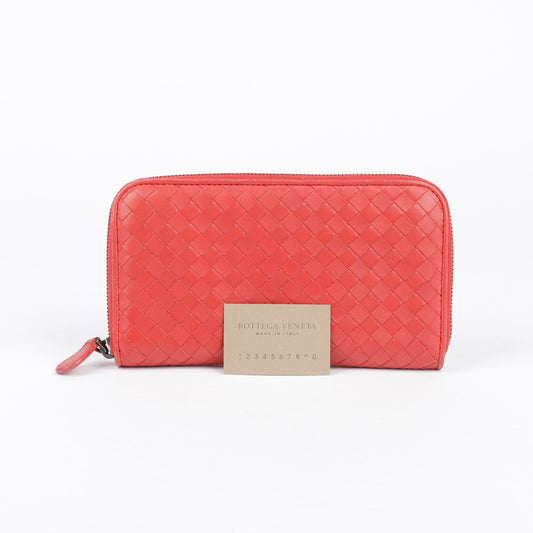Bottega Veneta Intrecciato Long Wallet Red 114076 29742984