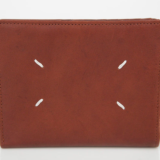 Maison Margiela S55UI0131 Brown Leather Bi-Fold Wallet 29797716