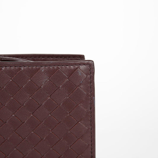 Bottega Veneta Burgundy Leather Intrecciato Continental Long Wallet 114074 29823190