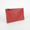 Valentino Red Leather Rockstud Clutch 30126609 [P]