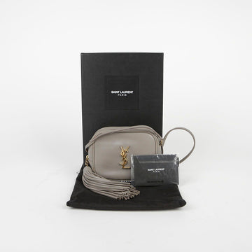 SAINT LAURENT グレー レザー モノグラム ブロガー ショルダー 兼 クロスバッグ 425317 30386462