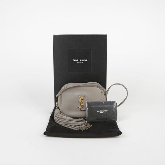 SAINT LAURENT グレー レザー モノグラム ブロガー ショルダー 兼 クロスバッグ 425317 30386462