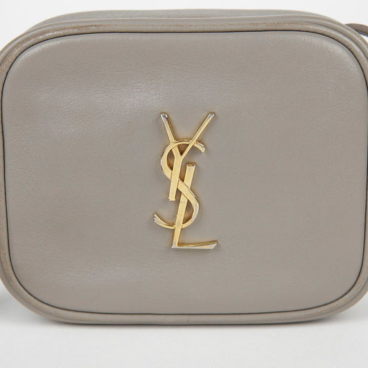 SAINT LAURENT グレー レザー モノグラム ブロガー ショルダー 兼 クロスバッグ 425317 30386462