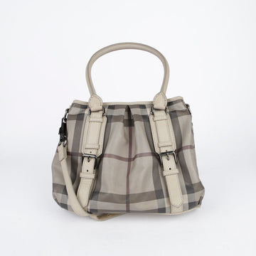 BURBERRY Beige PVC Smoked Check Northfield Tote Bag 3690429 30546137