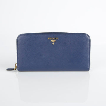 Prada Blue Saffiano Leather Long Wallet 1ML506 30953859