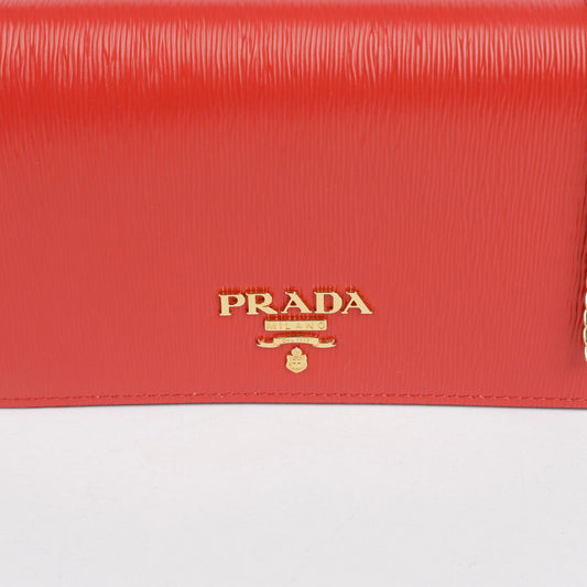 PRADA 1BP021 レッド ビテロ ムーブ WOC クロスバッグ 31059616