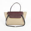 Celine Burgundy Two-Tone Leather Tote and Shoulder Bag 175523 31147937 [P]