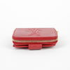 Saint Laurent Red Leather Stitch Logo Zip Wallet 352906 31394632 [P]
