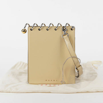 Marni Beige Leather Spiral Spring Shoulder and Crossbody Bag PHMP0013Y0 31394596