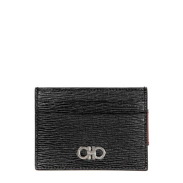 Salvatore Ferragamo (66 A387 NERO 0704957) Men's Gancini Cardholder 31796733