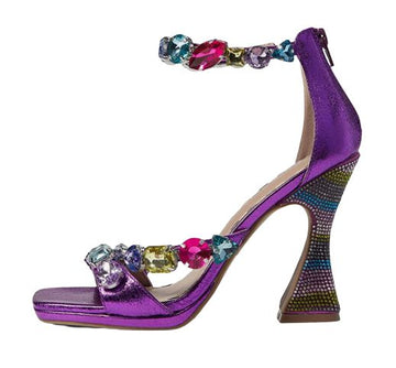 Betsey Johnson Refurbished Multi-Color Cubic Sandal Heel US 10 28194314