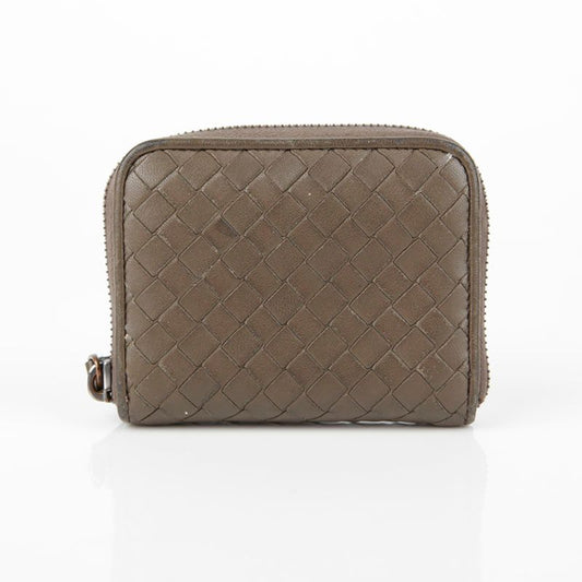 Bottega Veneta Intrecciato Leather Zippy Coin Card Wallet 258468 32219078