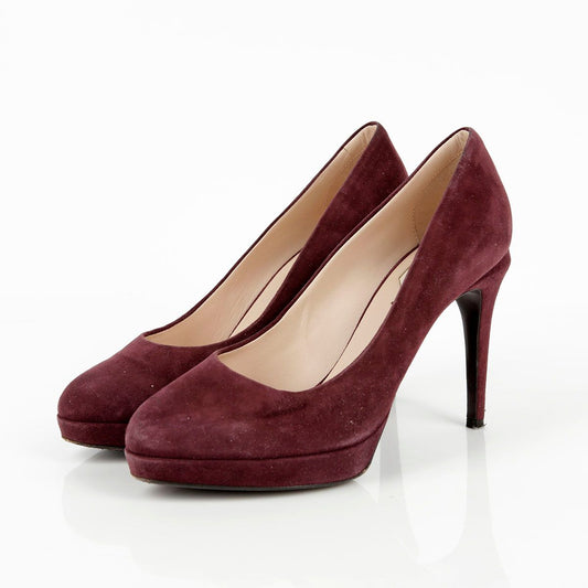 FENDI Burgunderfarbene Wildleder-Pumps 230MM 32575639